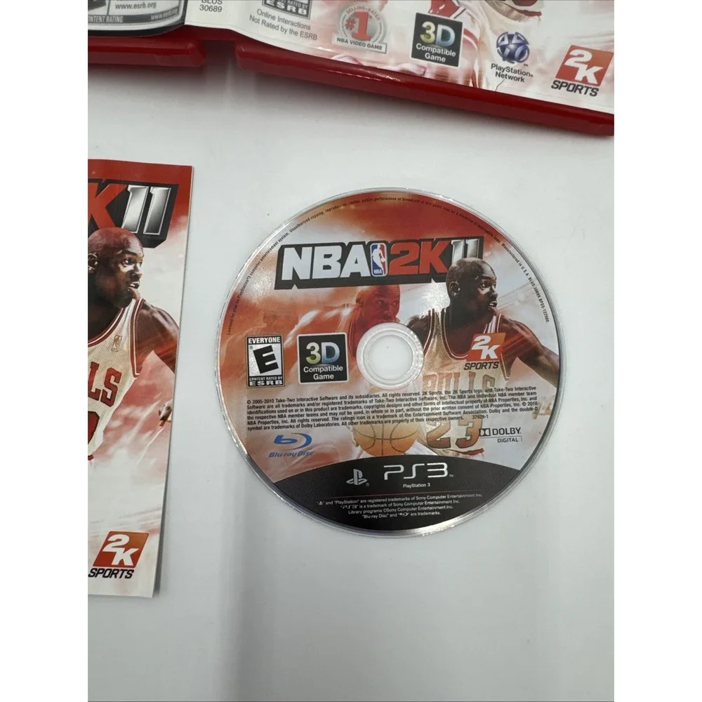 NBA‎ 2K11 PlayStation 3 PS3 Red Case & Blu Ray Disc With Manual TESTED Jordan 23